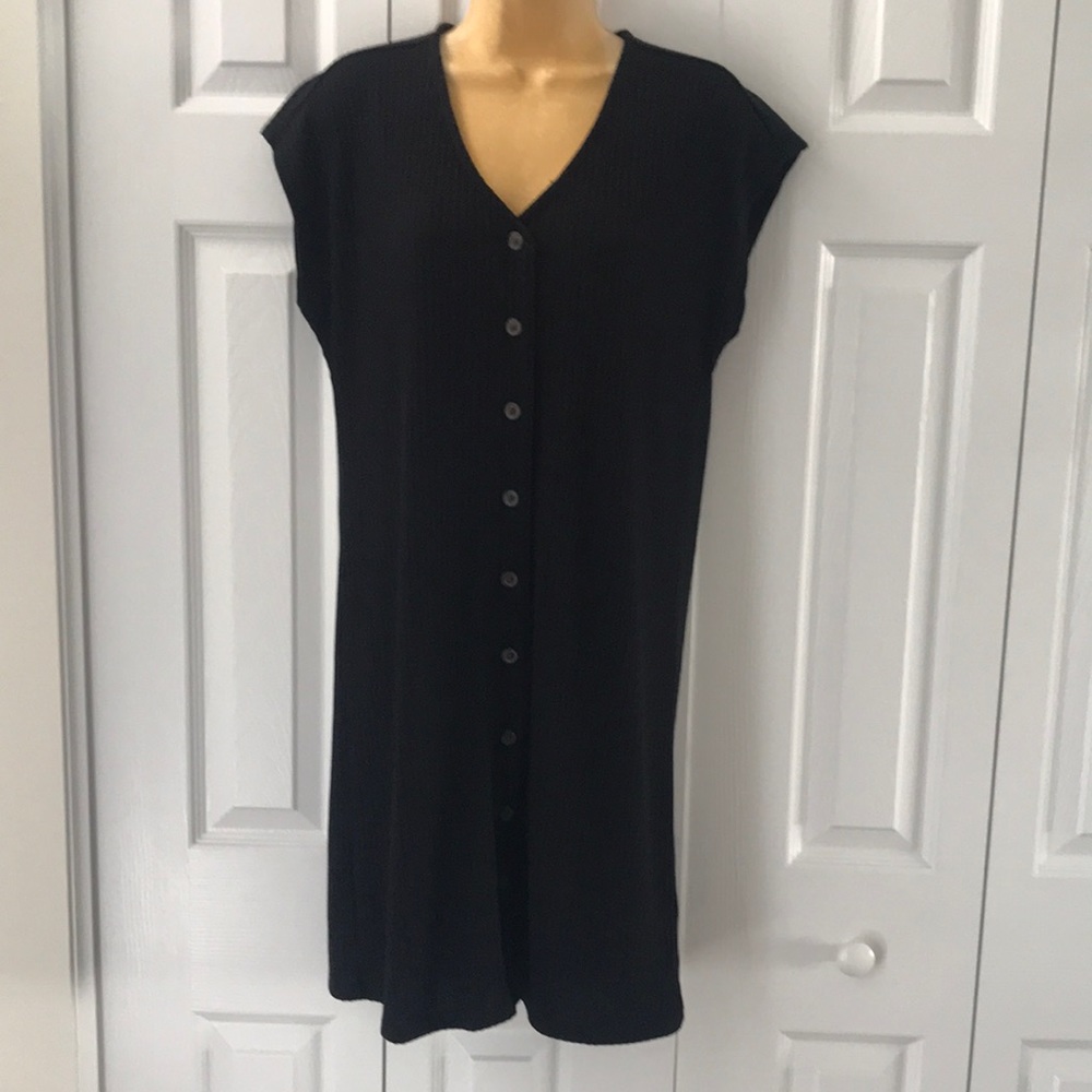 Old Navy Black Button-Down Dress